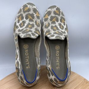 Rothy’s Loafer Smoke Spot Animal Print Flats Womens 10 Retired Quiet Luxury